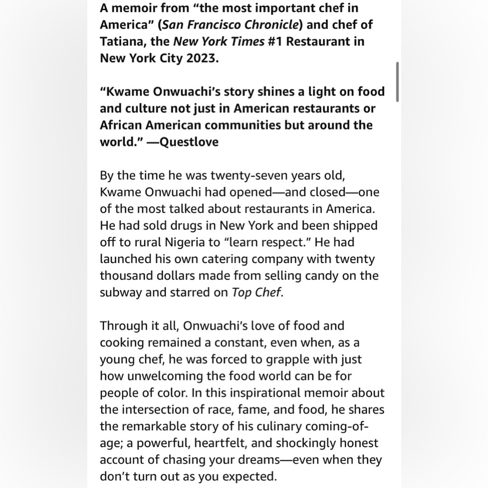 NWT (sold out) paperback “Notes from a Young Black Chef”. Award-winning memoir - Picture 2 of 10